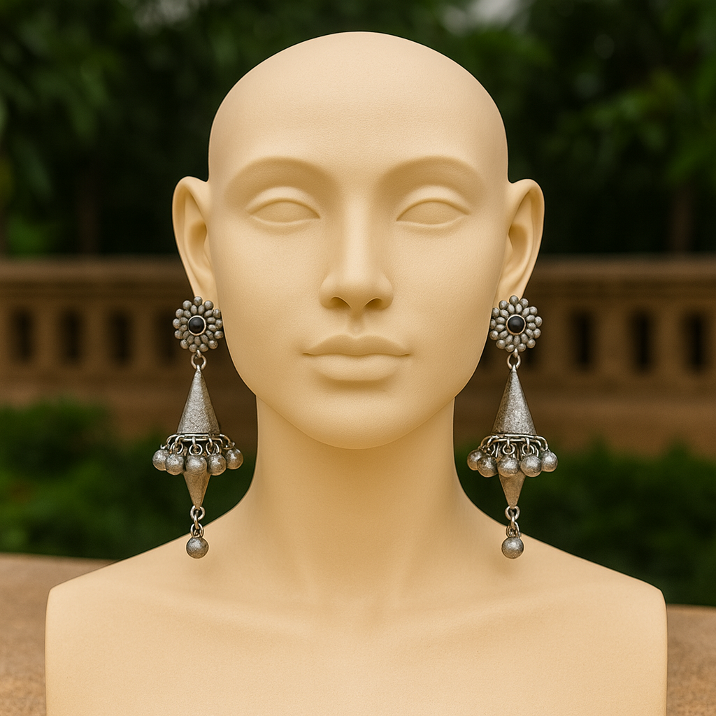 Traditional Oxidised Silver Finish Set – Perfect for Weddings & Festive Looks