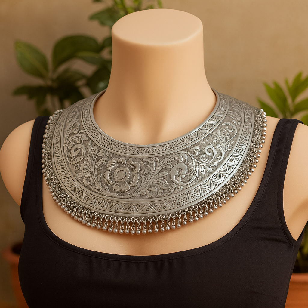 Traditional Oxidised Silver Finish Set – Perfect for Weddings & Festive Looks