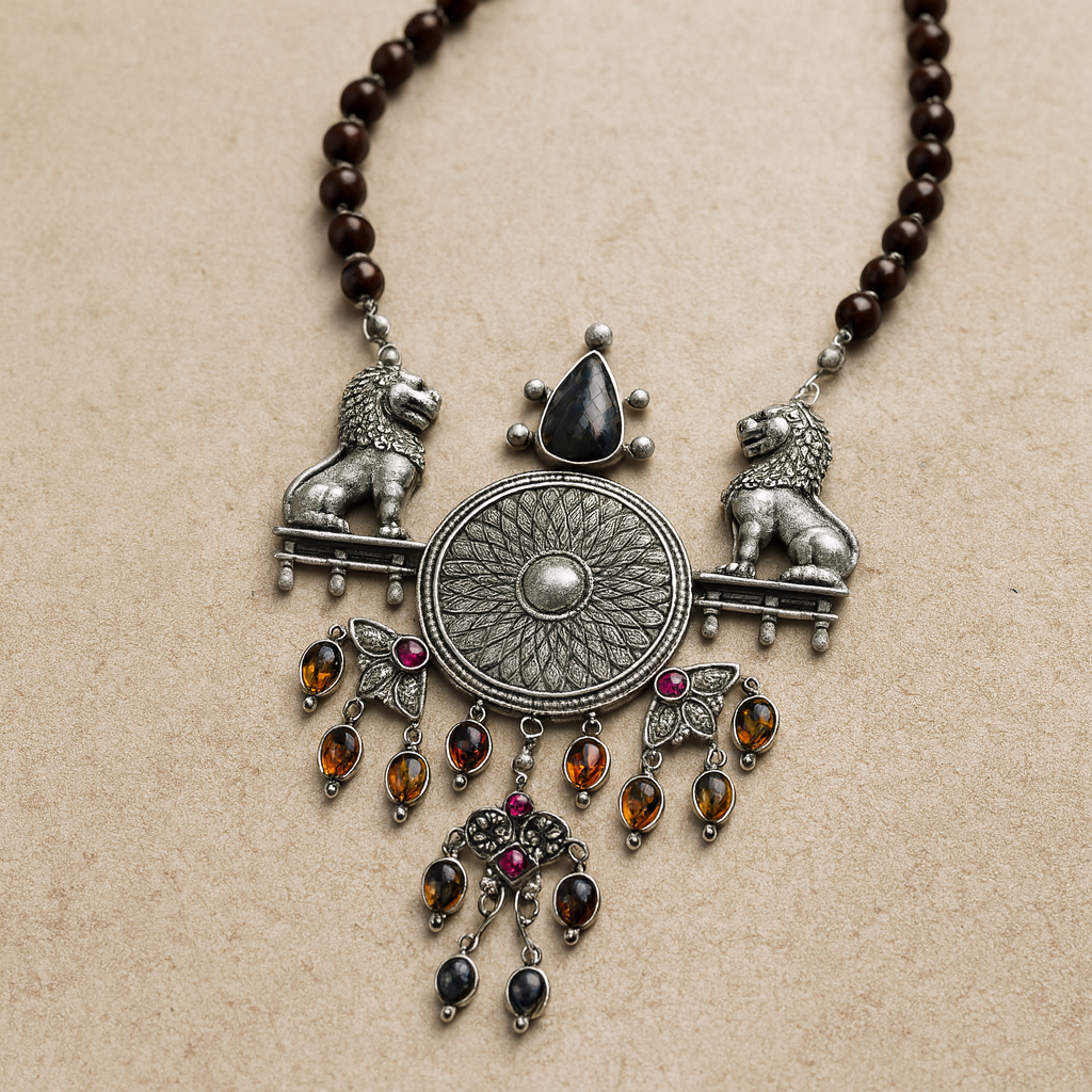 Zevira – Royal Heritage Oxidized Jewelry Set