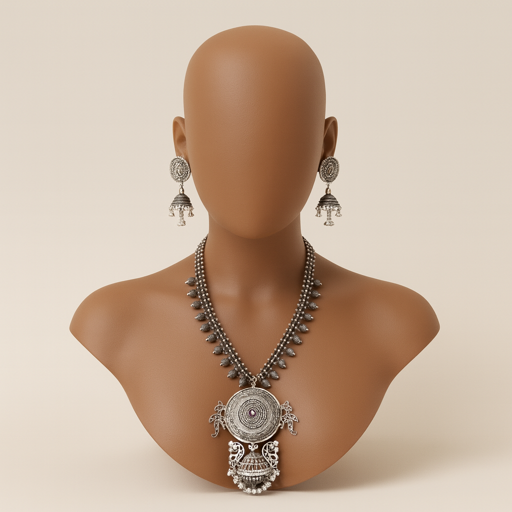 Celebrate Navratri in Style – Zevira Necklace & Earrings Set (Limited Offer)