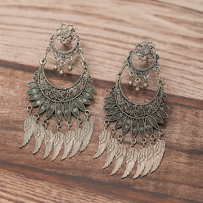 Oxidized Silver Jewellery Set – Kada, Earrings & Nose Pin (3-Piece Combo)