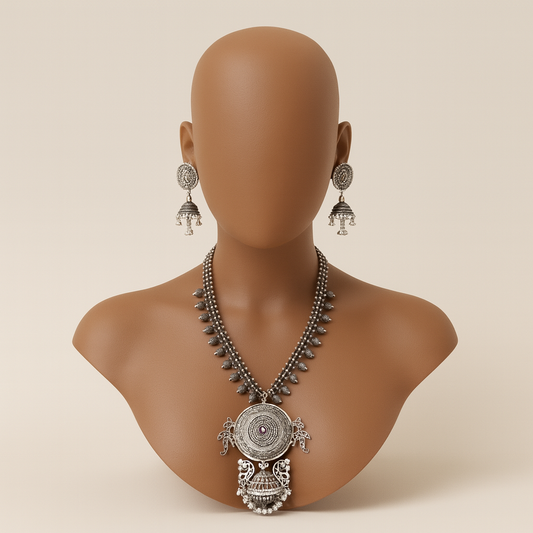 Celebrate Navratri in Style – Zevira Necklace & Earrings Set (Limited Offer)